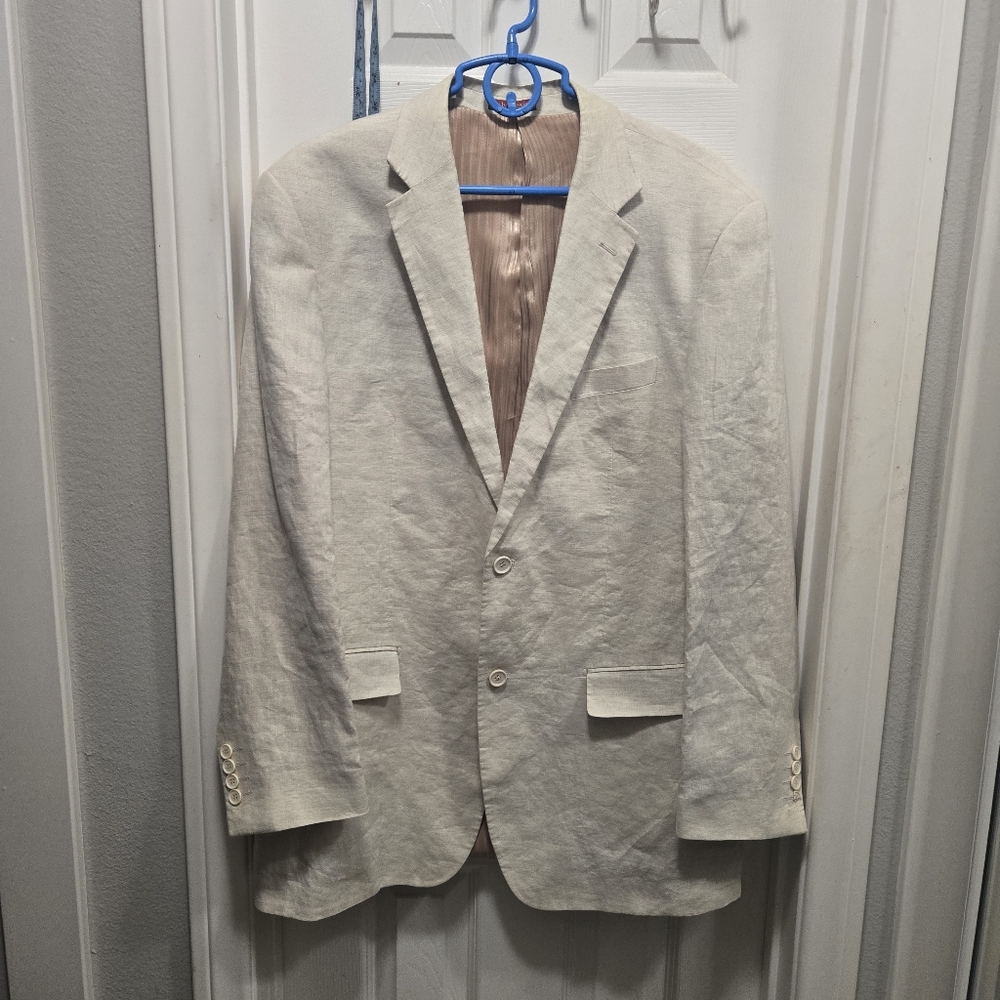 Mantoni Linen Cream Blazer Size 44